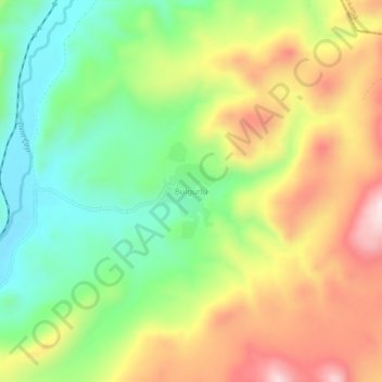 Topografisk kort Bulgurlu, højde, terræn