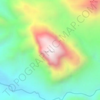 Topografisk kort Buttu Tetuho, højde, terræn