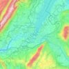 Topografisk kort Genf, højde, terræn