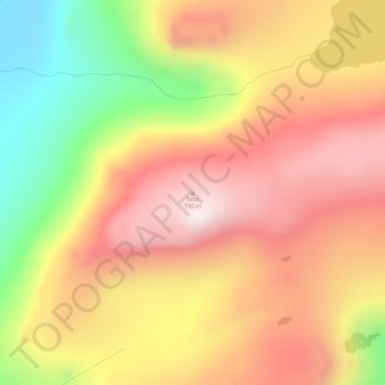 Topografisk kort Talut, højde, terræn