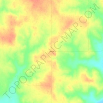 Topografisk kort Oscar, højde, terræn