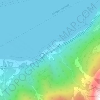 Topografisk kort Erschwanden, højde, terræn