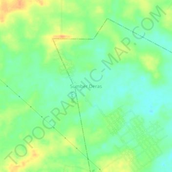 Topografisk kort Sumber Deras, højde, terræn