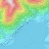 Topografisk kort Cinque Case, højde, terræn