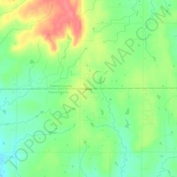 Topografisk kort Quay, højde, terræn