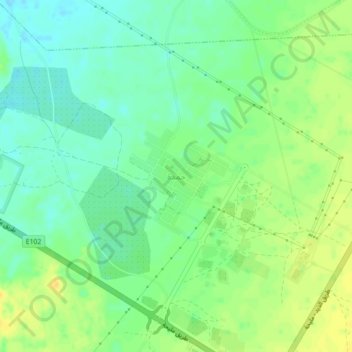 Topografisk kort Hamda, højde, terræn