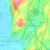 Topografisk kort Heaves, højde, terræn