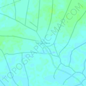 Topografisk kort Sungai Rawa, højde, terræn