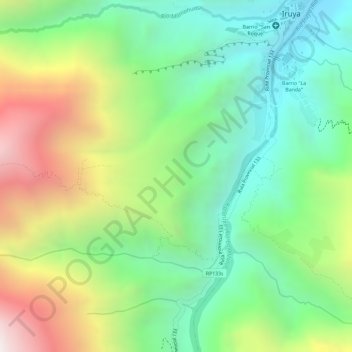 Topografisk kort Campo Colorado, højde, terræn