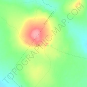 Topografisk kort Trekilen, højde, terræn