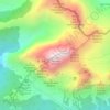 Topografisk kort Monte Peralba, højde, terræn