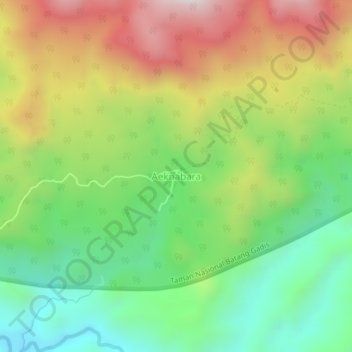 Topografisk kort Aeknabara, højde, terræn