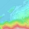 Topografisk kort Corte, højde, terræn