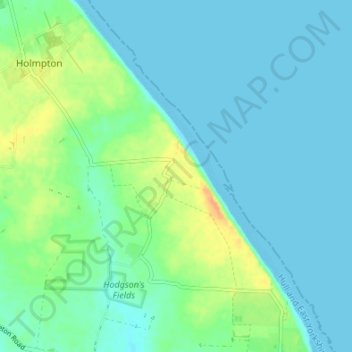 Topografisk kort Out Newton, højde, terræn