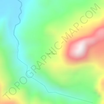 Topografisk kort Hatu Toisiwa, højde, terræn