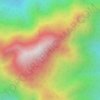 Topografisk kort Buntu Sinaji, højde, terræn