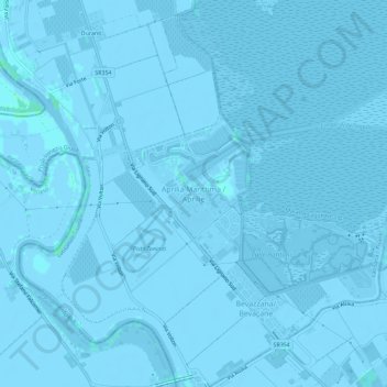 Topografisk kort Aprilia Marittima, højde, terræn