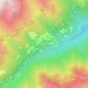 Topografisk kort Grumello, højde, terræn