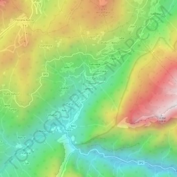Topografisk kort Lambroi, højde, terræn