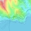 Topografisk kort Mortola Superiore, højde, terræn