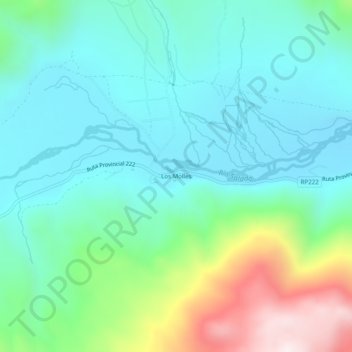 Topografisk kort Los Molles, højde, terræn