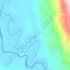 Topografisk kort Gunung Melihat, højde, terræn