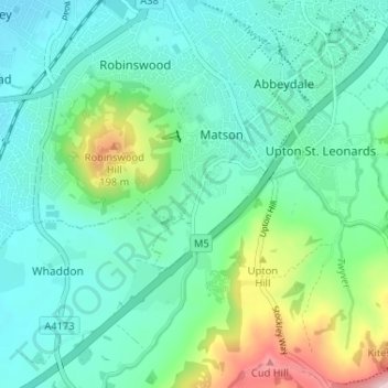 Topografisk kort Sneedhams Green, højde, terræn