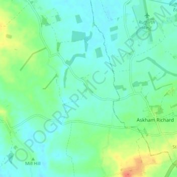 Topografisk kort Angram, højde, terræn