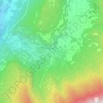 Topografisk kort Luch, højde, terræn