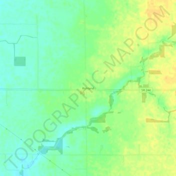Topografisk kort Richland, højde, terræn