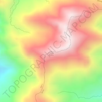 Topografisk kort Coppo Balelu, højde, terræn