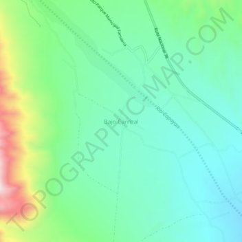 Topografisk kort Bajo Carrizal, højde, terræn
