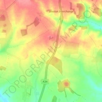 Topografisk kort World's End, højde, terræn