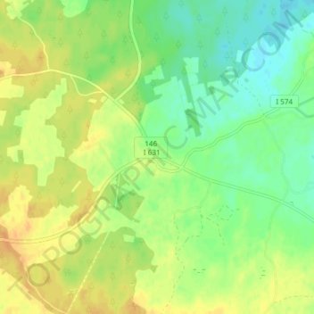 Topografisk kort Kräklingbo, højde, terræn