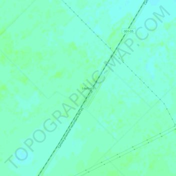 Topografisk kort Leubucó, højde, terræn