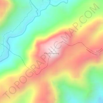 Topografisk kort Buttu Takamanding, højde, terræn