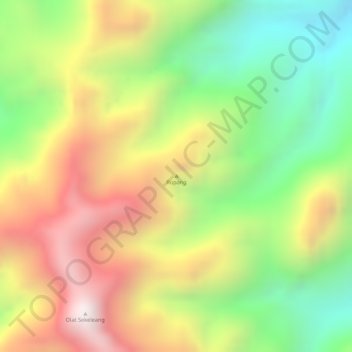 Topografisk kort Ropang, højde, terræn
