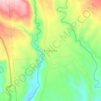 Topografisk kort Rana Loba, højde, terræn