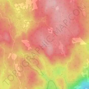 Topografisk kort Tomasbodahöjden, højde, terræn