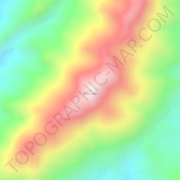 Topografisk kort Buttu Gigi, højde, terræn