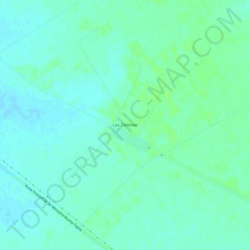 Topografisk kort Las Tahonas, højde, terræn