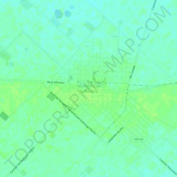 Topografisk kort Norberto de la Riestra, højde, terræn