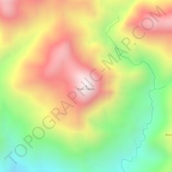 Topografisk kort Buttu Takatio, højde, terræn