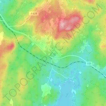 Topografisk kort Käringagärde, højde, terræn