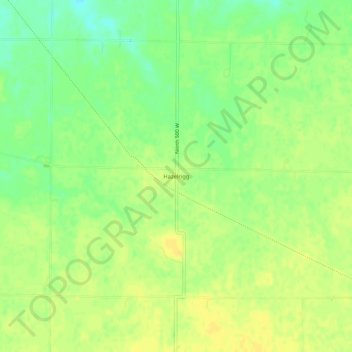Topografisk kort Hazelrigg, højde, terræn
