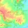 Topografisk kort Ireland, højde, terræn