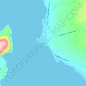 Topografisk kort Marathopoli, højde, terræn