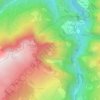 Topografisk kort Valloia, højde, terræn