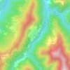 Topografisk kort Agneto, højde, terræn
