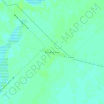 Topografisk kort Esteban de Luca, højde, terræn
